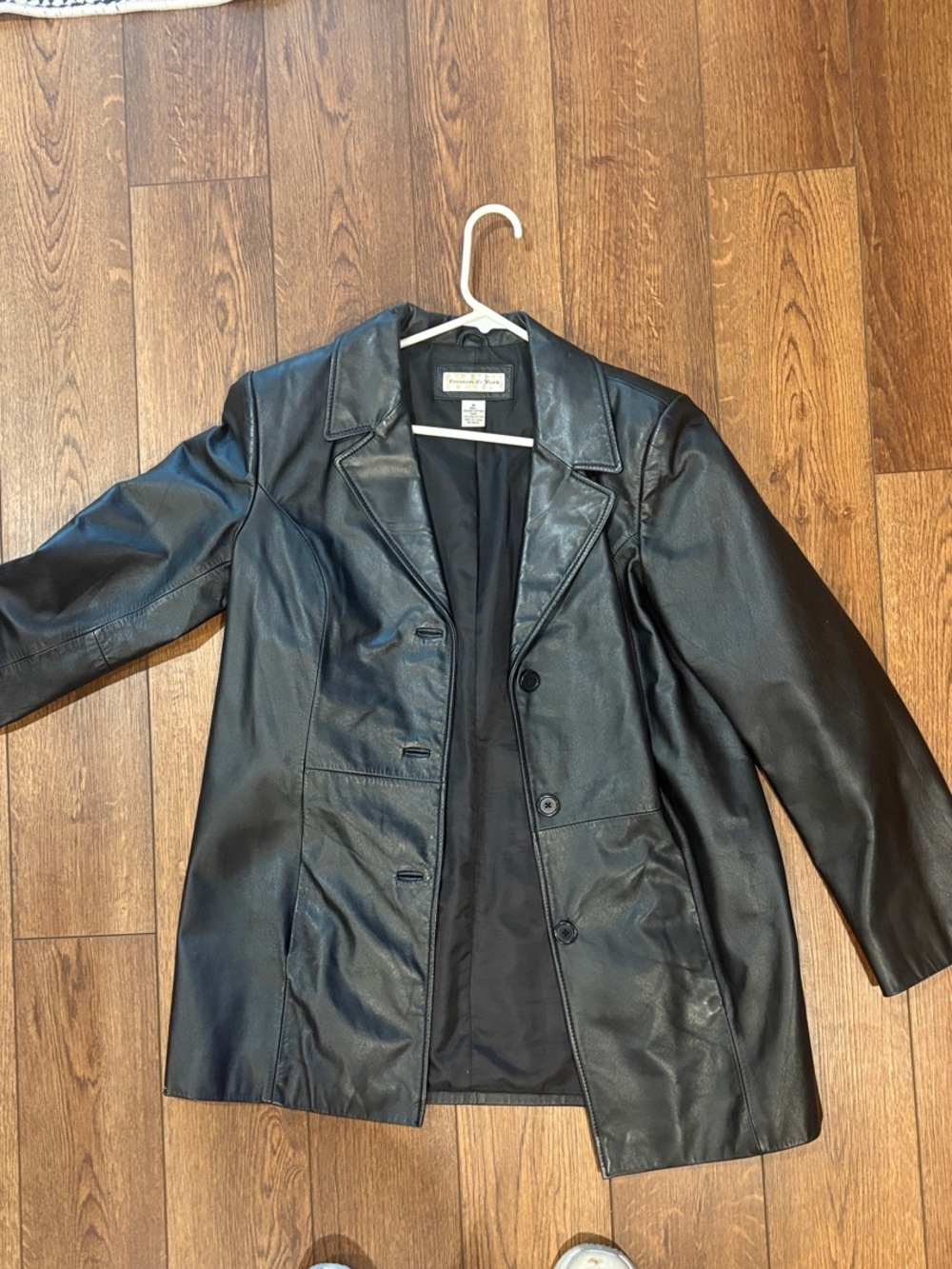 Preston & York Black Leather Blazer